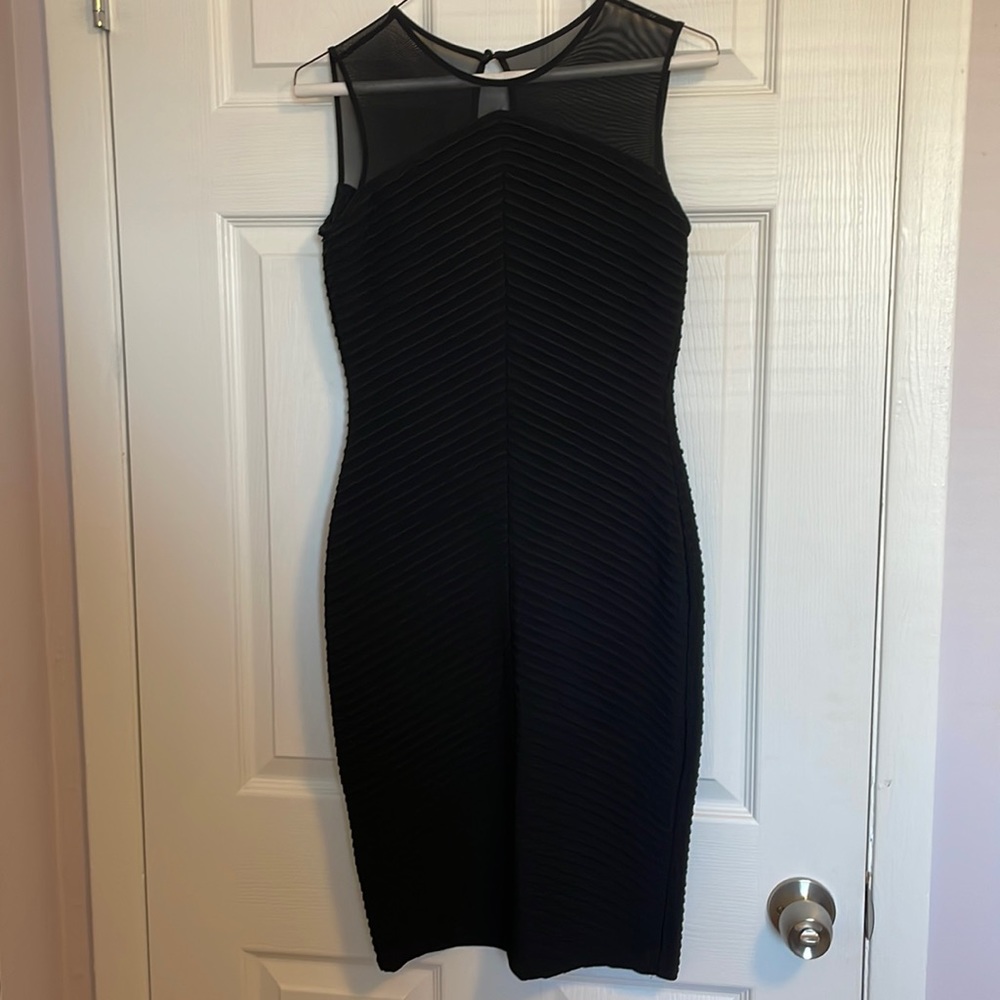 Calvin Klein sleeveless body on dress with mesh detail size 2